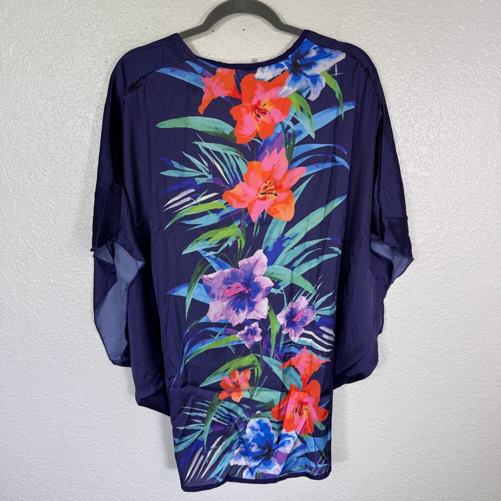 Wet Swimwear Womens Medium Large Floral Cover Up Kimono Boho Resort Cruise NEW - Picture 2 of 9